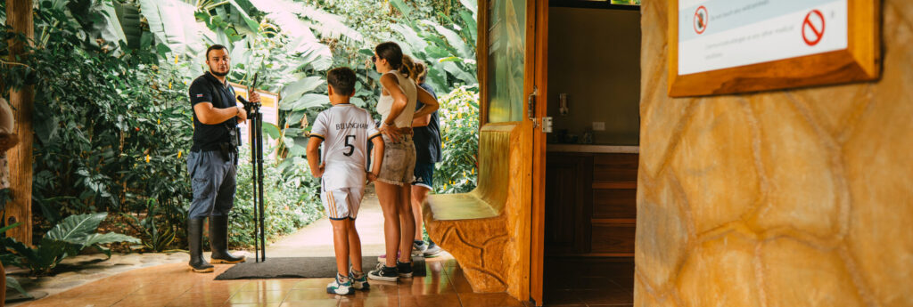 Tourists enjoying the La Fortuna hikes and trails